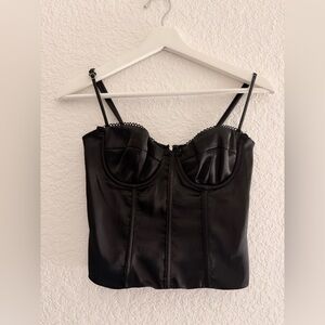 Princess Polly Black Bustier Corset Top Y2K Night Out
